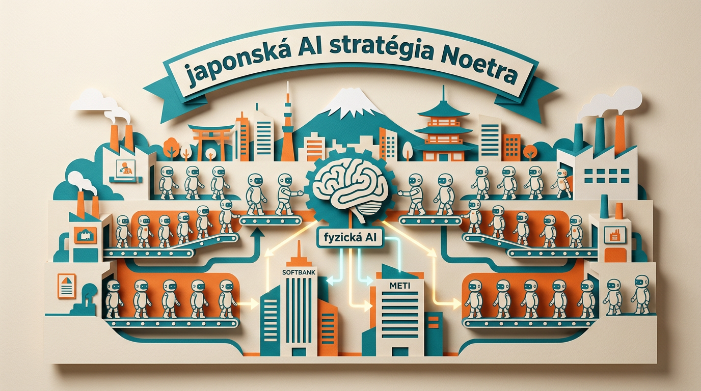 Japonská AI stratégia Noetra: 10 miliónov robotov